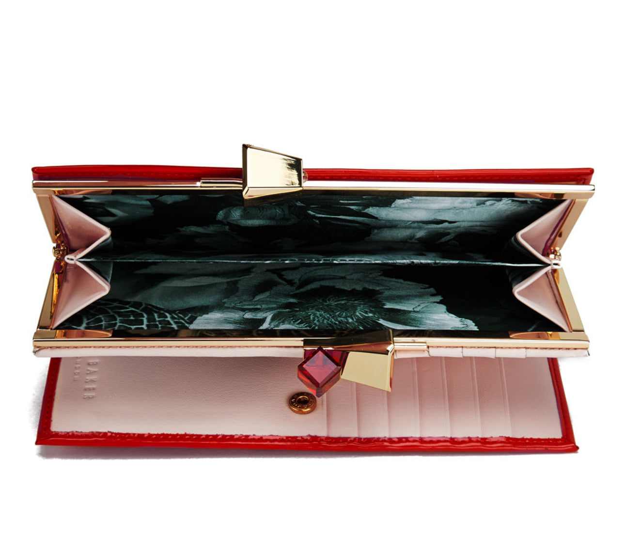 Ted Baker Women's Franny Patent Crystal Popper Matinee Purse - Bright Red