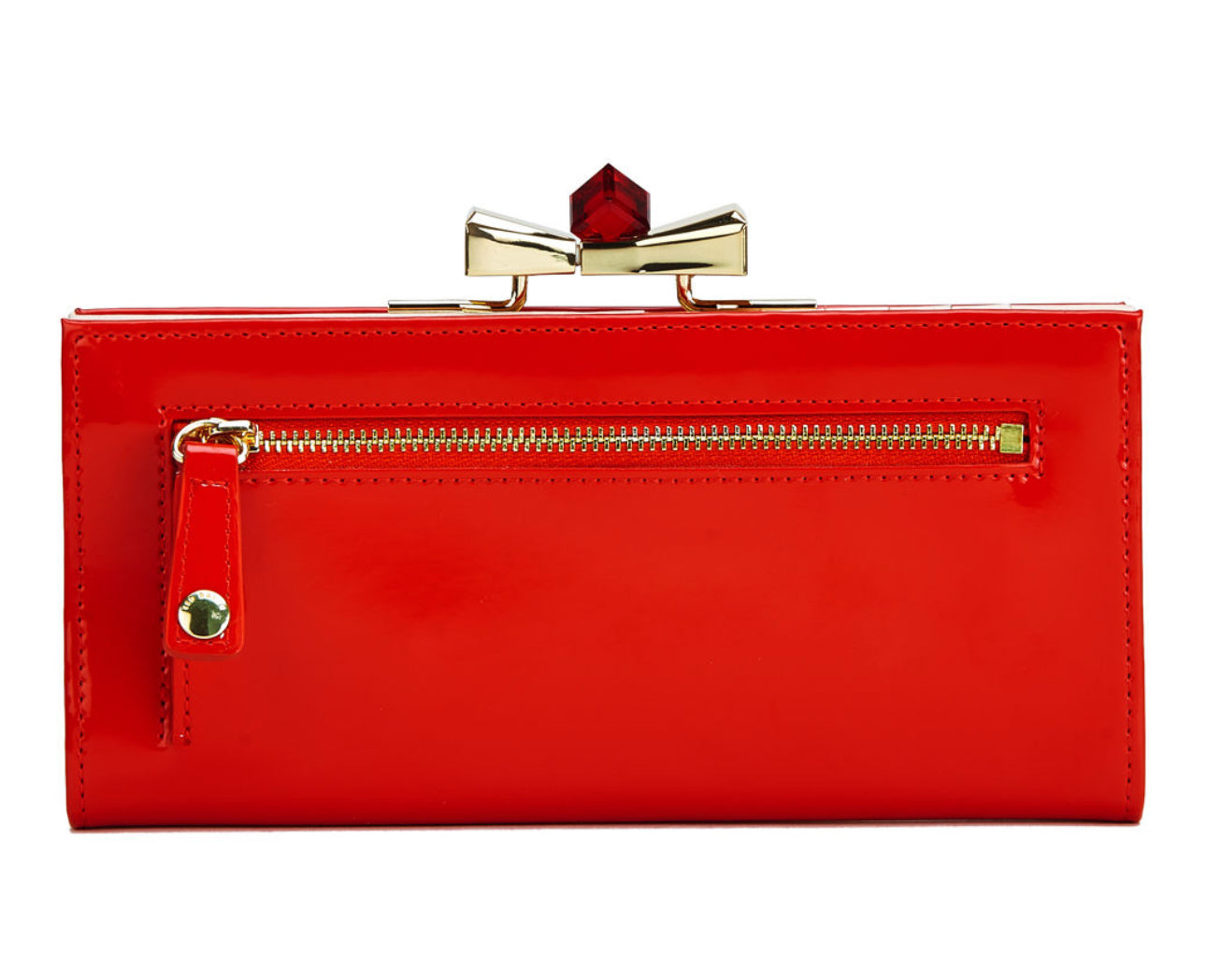 Ted Baker Women's Franny Patent Crystal Popper Matinee Purse - Bright Red