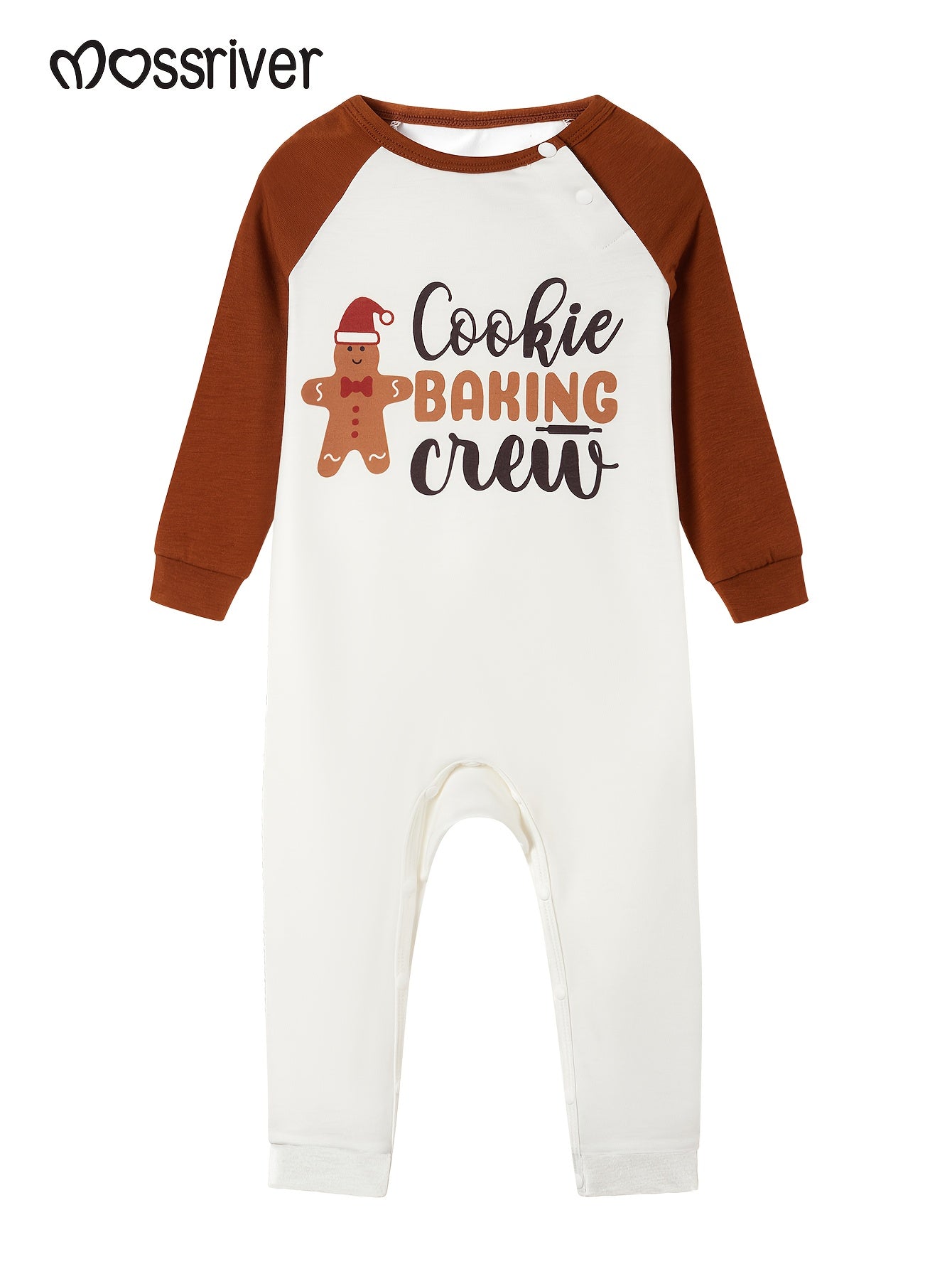 Christmas Family Matching Long-Sleeve 's Pajama Set Gingerbread for Man Print Christmas PJs!